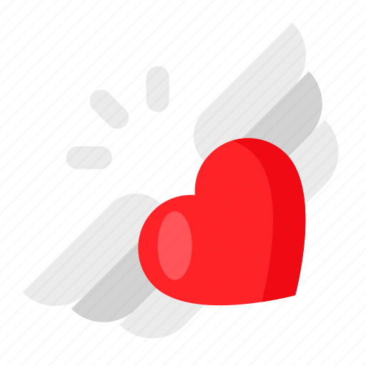 Fly, heart, love, romance, romantic, wing icon - Download on Iconfinder