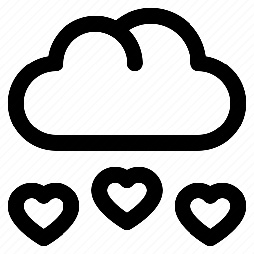 Cloud, heart, love, rain, romance, romantic icon - Download on Iconfinder