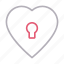 heart, keyhole, lock, love, romantic 