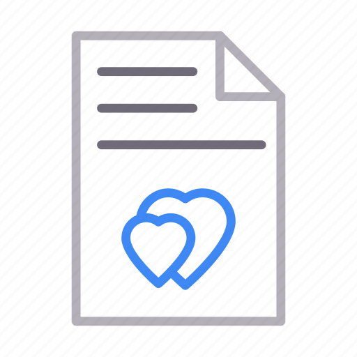 Document, file, heart, love, romantic icon - Download on Iconfinder