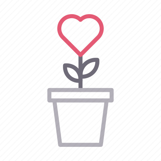 Growth, heart, love, plant, romance icon - Download on Iconfinder