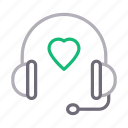 headphone, heart, love, music, romantic