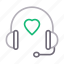 headphone, heart, love, music, romantic 