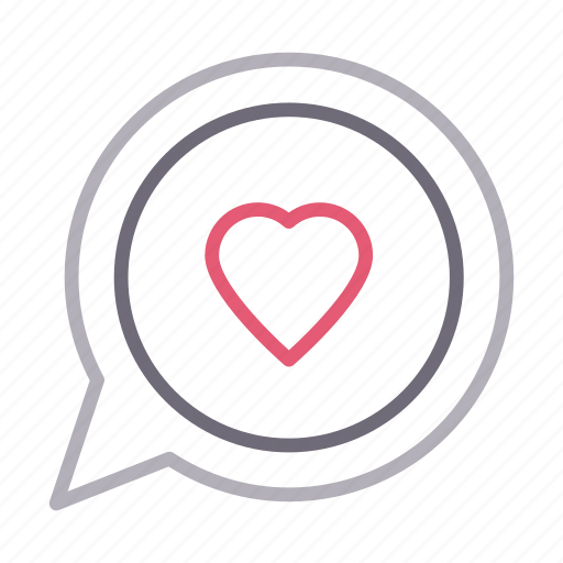Bubble, dialog, heart, love, message icon - Download on Iconfinder