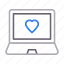 heart, laptop, like, love, romance