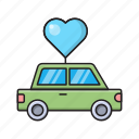 car, love, romance, valentine, vehicle
