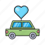 car, love, romance, valentine, vehicle 