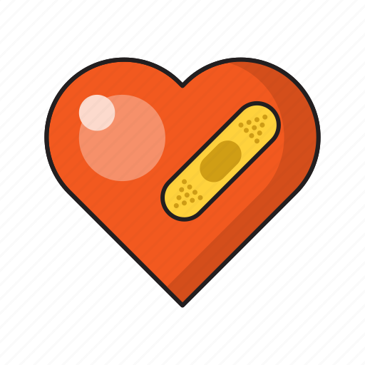 Bandage, emotional, heart, love, sad icon - Download on Iconfinder