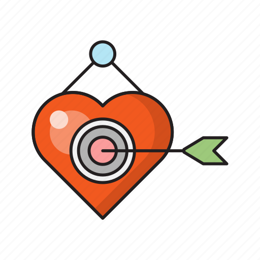 Hanging, heart, love, target, valentine icon - Download on Iconfinder