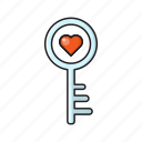 favorite, heart, key, lock, love