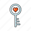 favorite, heart, key, lock, love 