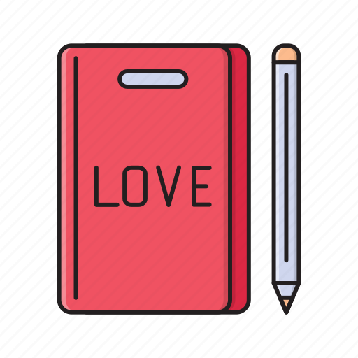 Book, edit, love, notebook, romance icon - Download on Iconfinder