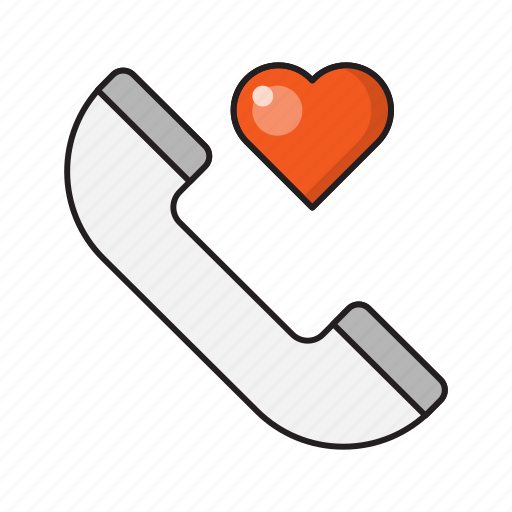 Call, heart, love, phone, romance icon - Download on Iconfinder
