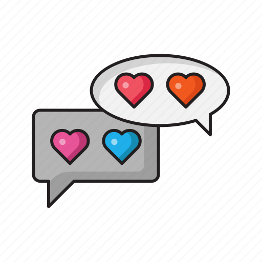 Chat, conversation, heart, love, romance icon - Download on Iconfinder
