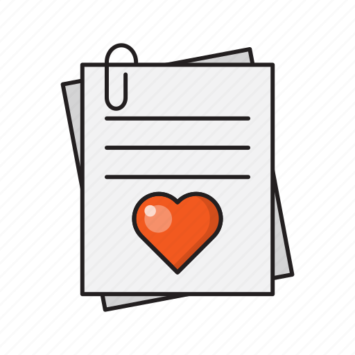 Attach, clip, document, files, love icon - Download on Iconfinder