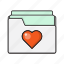 files, folder, heart, love, romance 