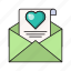 email, heart, letter, love, message 