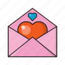favorite, heart, inbox, love, message