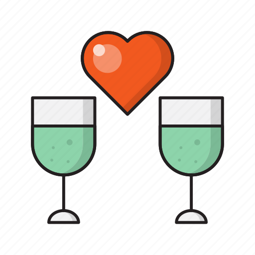 Drinks, heart, love, marriage, romance icon - Download on Iconfinder