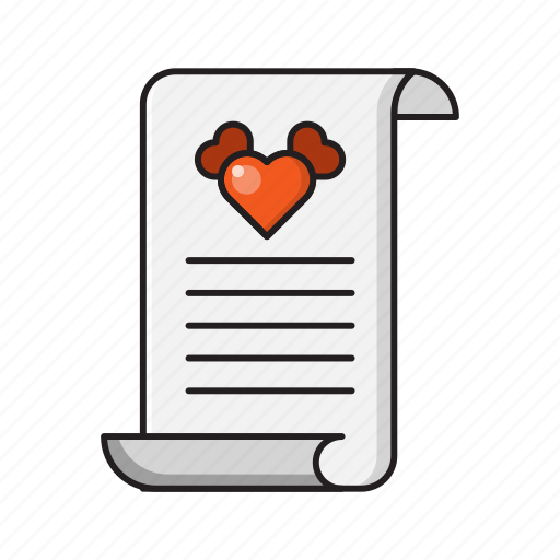 Document, loveletter, page, romance, sheet icon - Download on Iconfinder