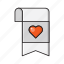 bookmark, heart, love, tag, valentine 