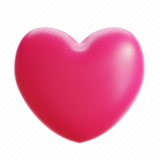 Heart, love, valentine, romantic 3D illustration - Download on Iconfinder