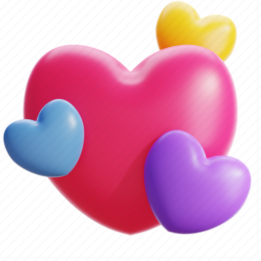 Heart, love, romantic, valentine 3D illustration - Download on Iconfinder