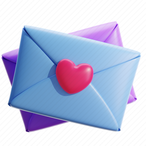 Love, letter, relationship, couple, romantic 3D illustration - Download on Iconfinder