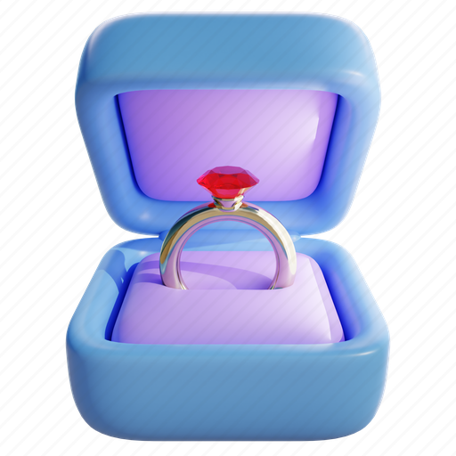 Wedding, ring, wedding rings, couple 3D illustration - Download on Iconfinder