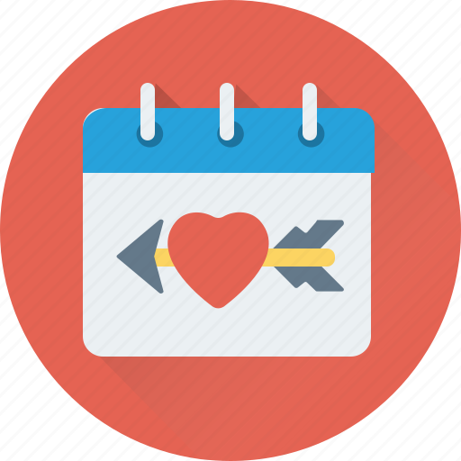 Heart calendar, love day, love inspiration, valentine day, wall calendar icon - Download on Iconfinder