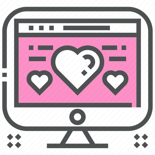 Computer, heart, laptop, love, romance, technology, valentine icon - Download on Iconfinder