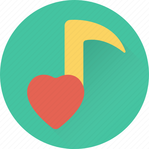 Heart, music note, quaver, romantic music, romantic song icon - Download on Iconfinder