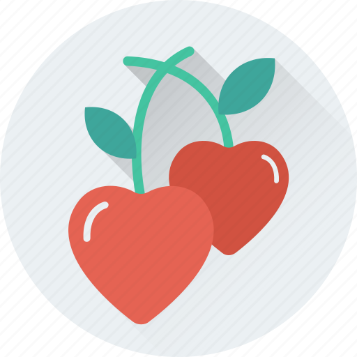 Berries, cherry, fruit, healthy food, heart cherry icon - Download on Iconfinder