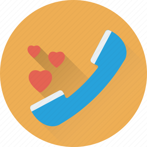 Calling, phone, receiver, romantic talk, talk icon - Download on Iconfinder