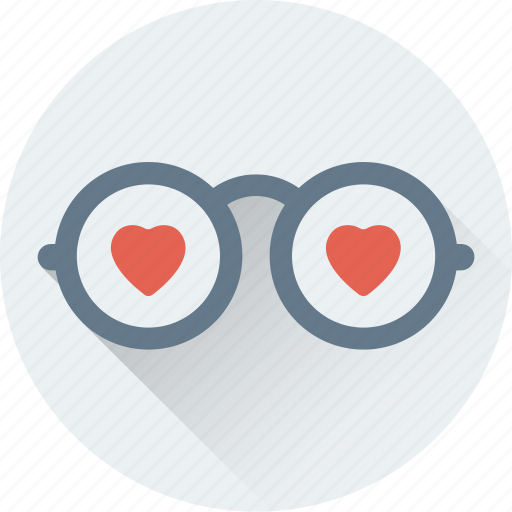 Glasses, heart glasses, shades, spectacles, sunglasses icon - Download on Iconfinder