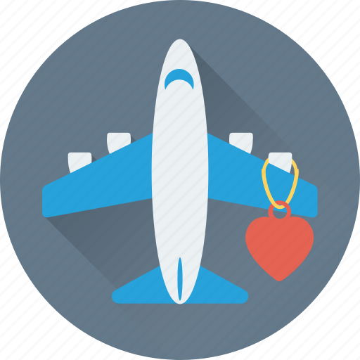 Airplane, flight mode, heart, honey moon, romantic icon - Download on Iconfinder