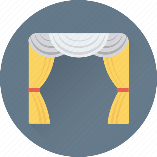 Apartment window, home window, living room, stage curtain, window icon - Download on Iconfinder