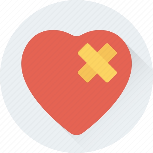 Bandage, broken heart, brokenheartedness, feeling hurt, heart icon - Download on Iconfinder