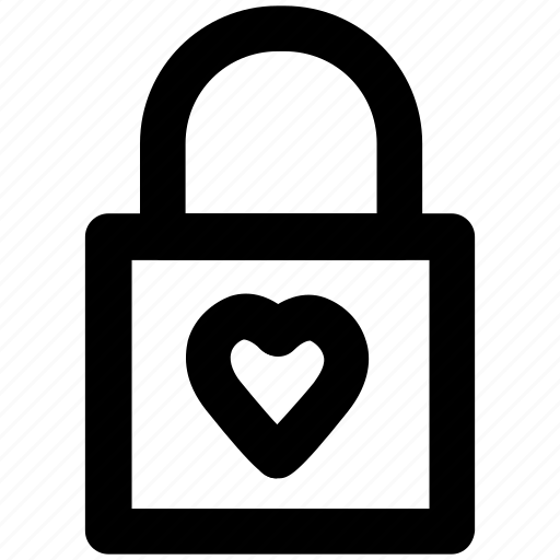 Heart sign, love secret, padlock, privacy, relationship protection, romantic, secret feelings icon - Download on Iconfinder