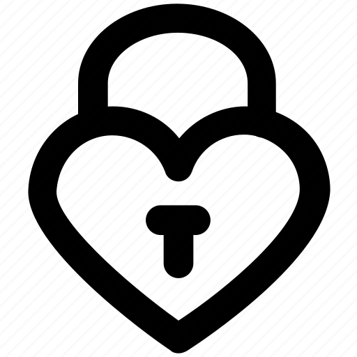 Heart shaped, love secret, padlock, privacy, relationship protection, romantic, secret feelings icon - Download on Iconfinder