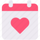 calendar, and, pink, heart, romance, text, business, valentine, love