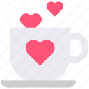 coffee, mug, and, pink, hearts, flower, heart, valentines, business