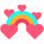 lovely, rainbow, and, pink, hearts, flower, heart, valentines, business 