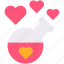 potion, love, and, three, hearts, heart, valentines, business, valentine 