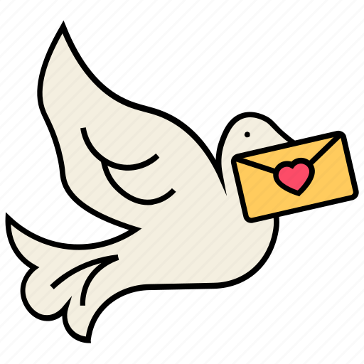 Animal transporter, letter transporter, love letter, pigeon letter, pigeon messenger, pigeon post icon - Download on Iconfinder