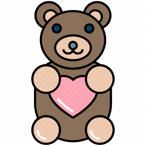Baby gift, baby toys, child present, teddy bear, teddy toy, valentine gift icon - Download on Iconfinder
