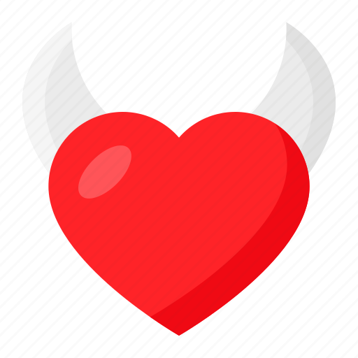 Devil, evil, heart, love, romance, romantic icon - Download on Iconfinder