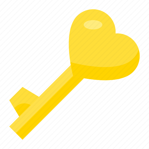 Heart, key, love, romance, romantic icon - Download on Iconfinder