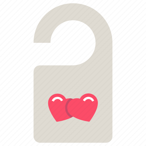 Do not disturb, door note, love lock, love restriction, romantic love, wedding night icon - Download on Iconfinder