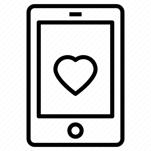 Smartphone, celular, technology, heart icon - Download on Iconfinder